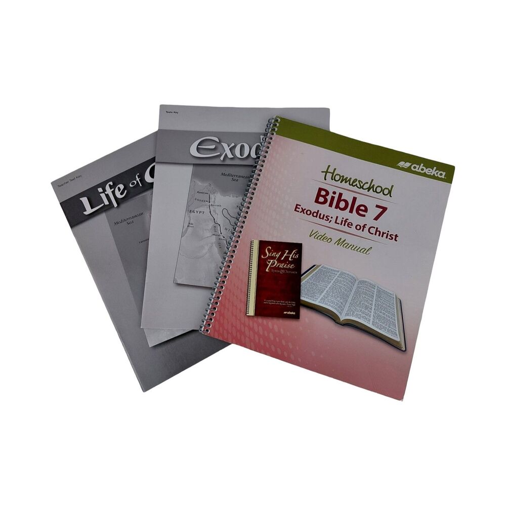 Abeka 7th grade Bible Teacher Guides Exodus &Life Of Christ